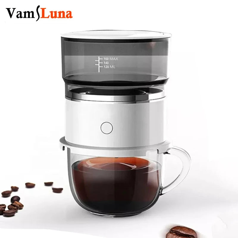 Portable Espresso Maker 160ml - Manual Hand Press Coffee Machine for Travel & Camping - Mini Drip-Free Coffee Maker with Built-i