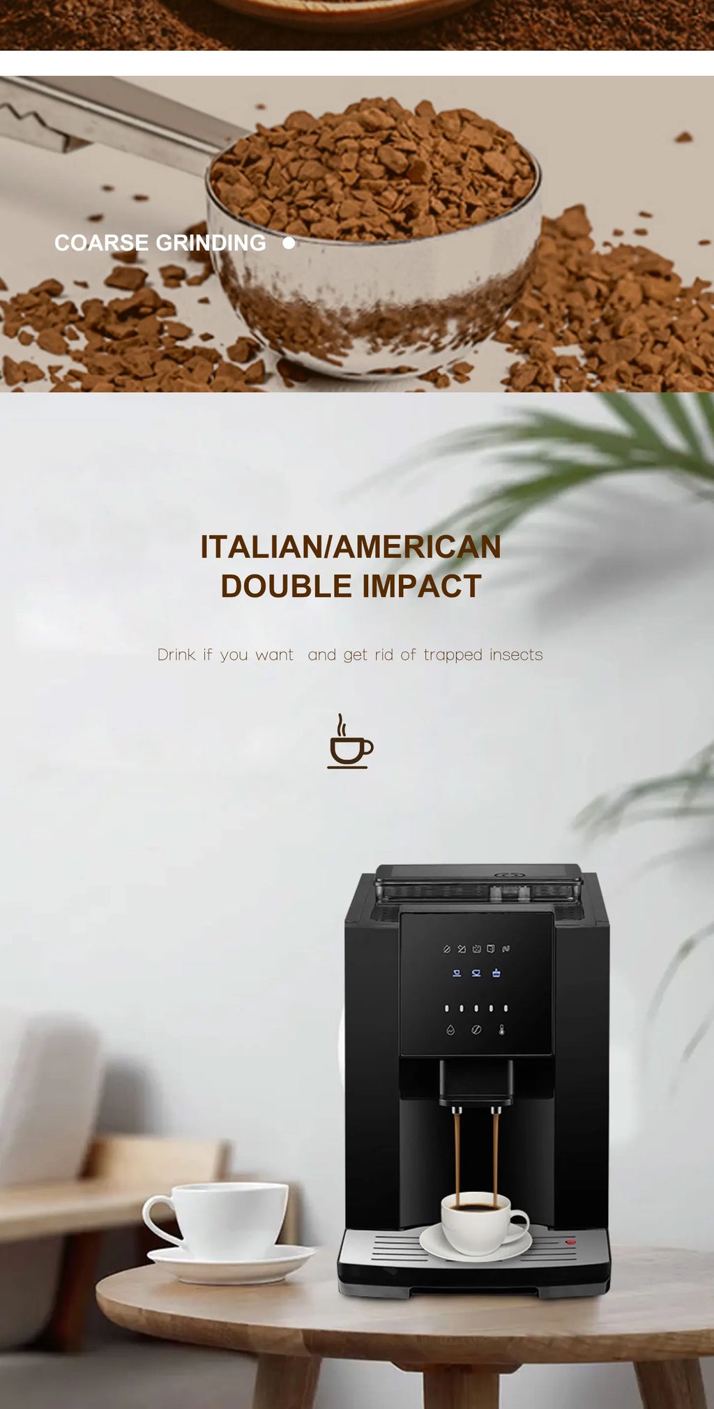 Coffee Machine Automatic Grinder All-In-One Machine Commercial American Office Use Italian Home Coffee Machine Coffee machine