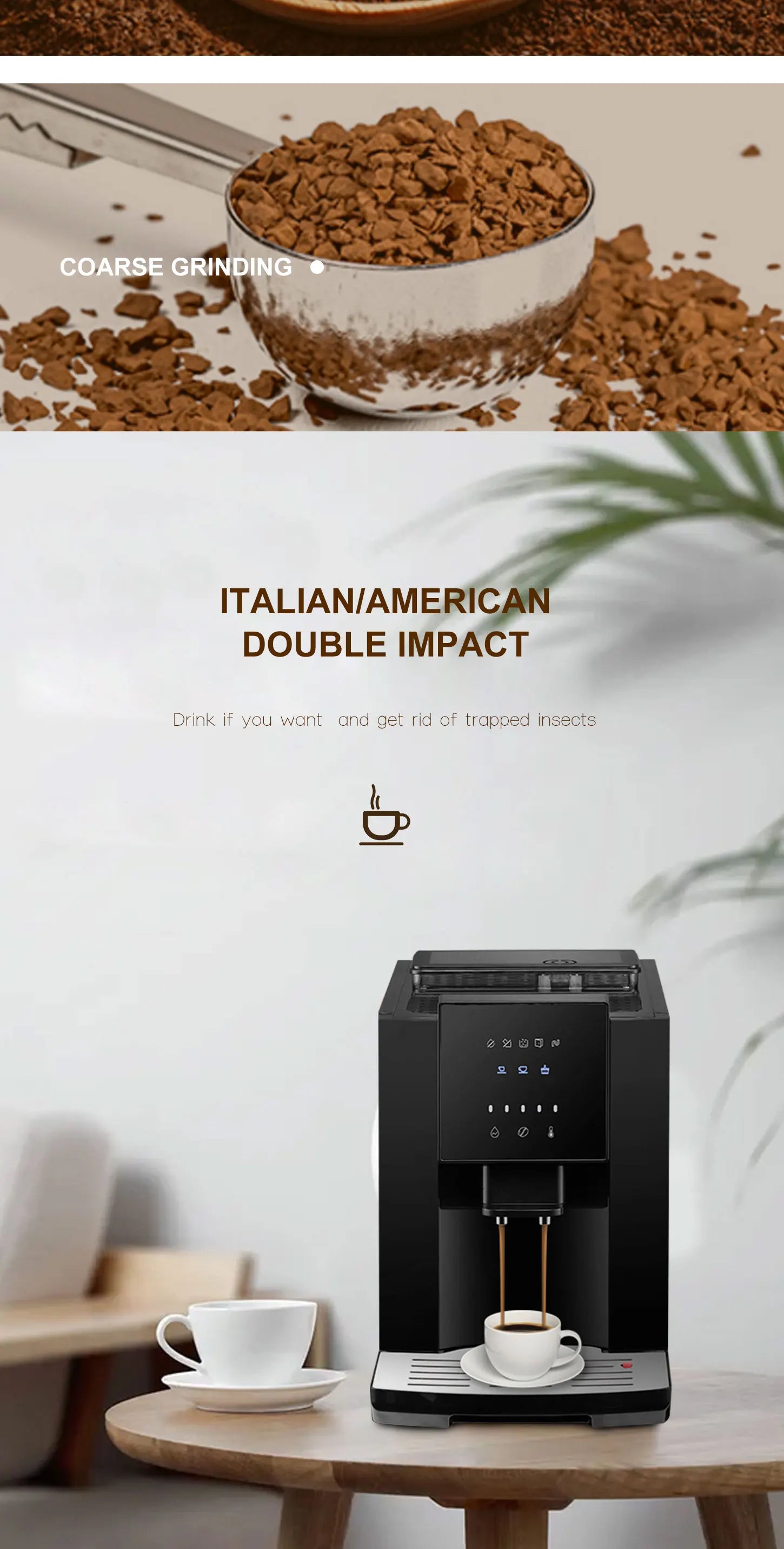 Coffee Machine Automatic Grinder All-In-One Machine Commercial American Office Use Italian Home Coffee Machine Coffee machine
