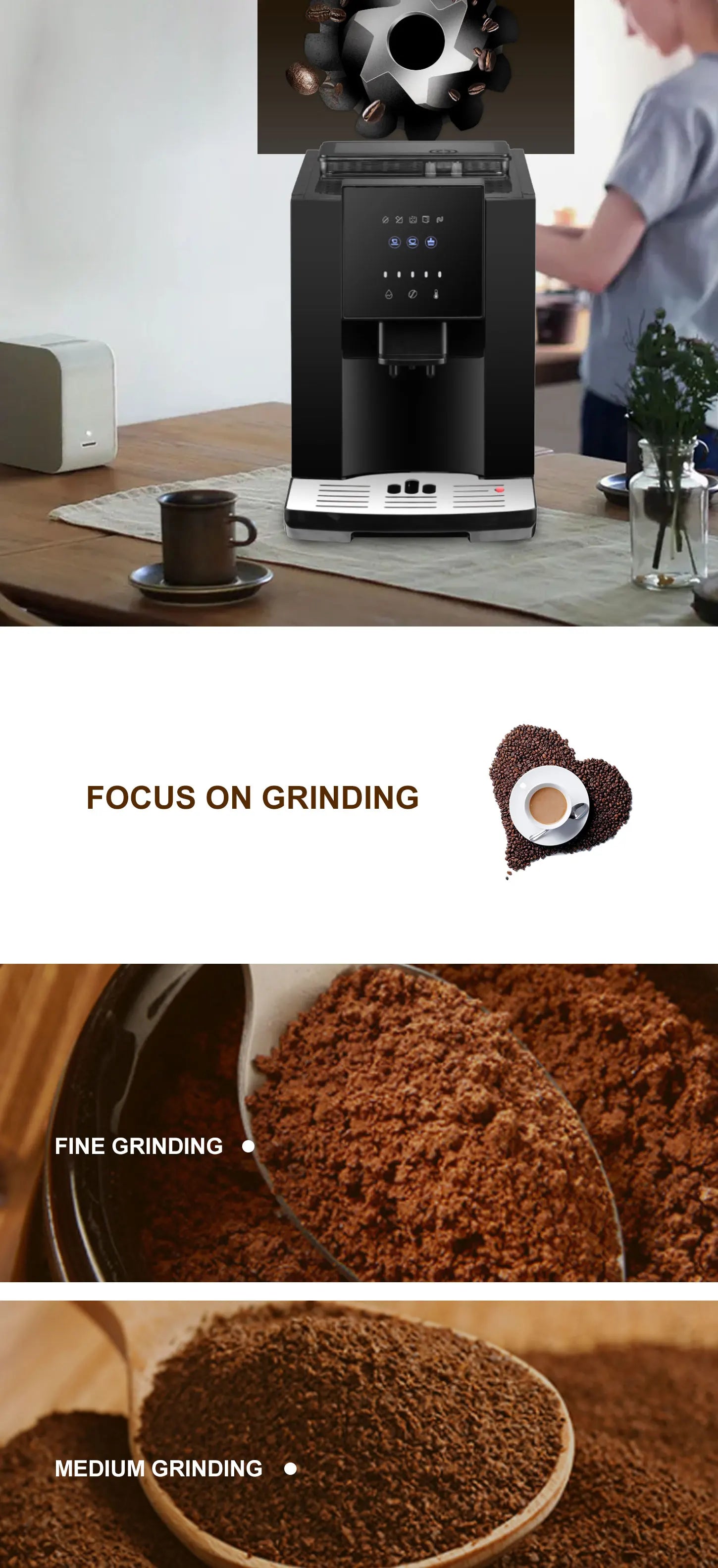 Coffee Machine Automatic Grinder All-In-One Machine Commercial American Office Use Italian Home Coffee Machine Coffee machine