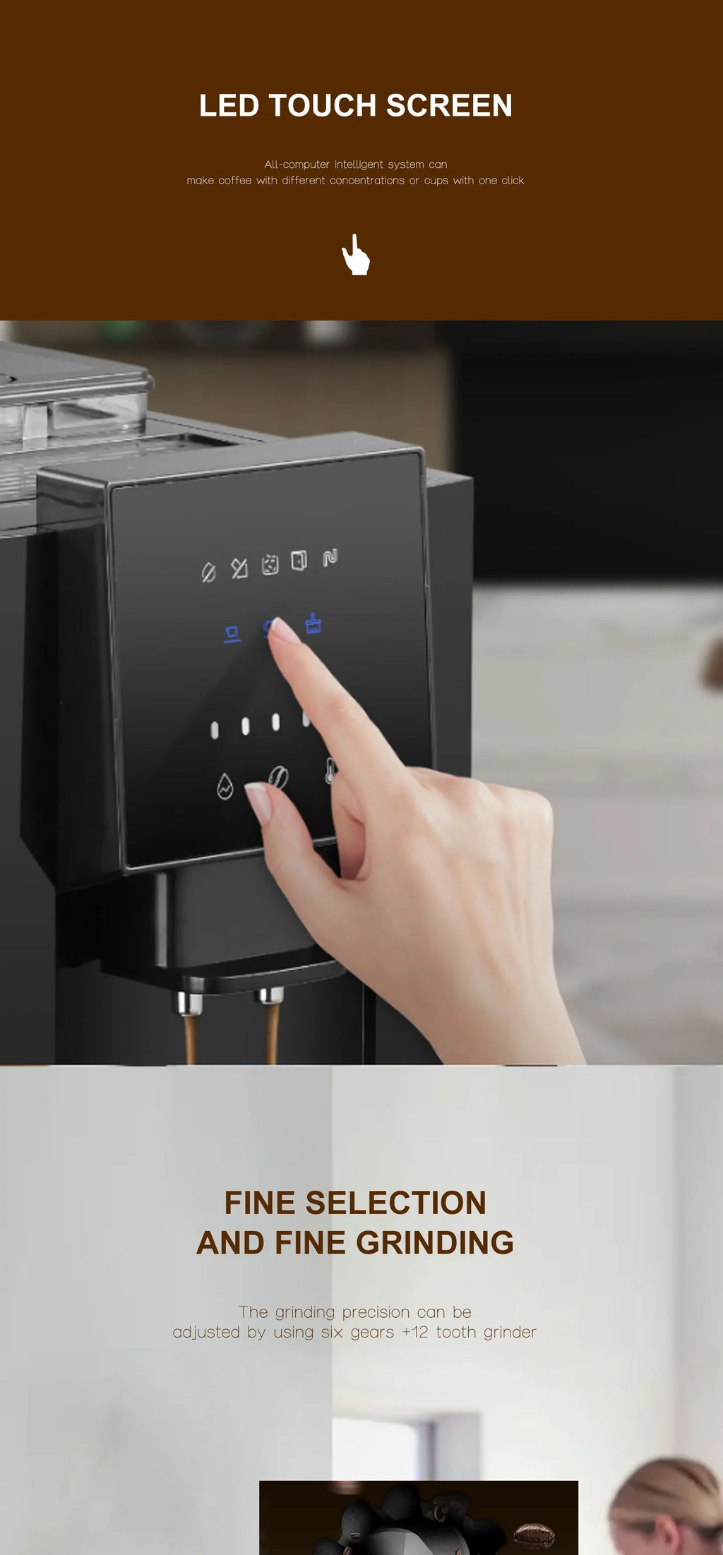 Coffee Machine Automatic Grinder All-In-One Machine Commercial American Office Use Italian Home Coffee Machine Coffee machine