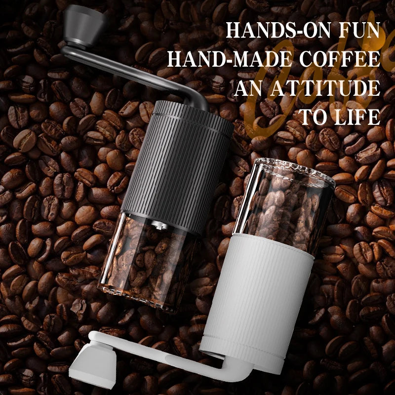 Portable coffee machine, hand cranked coffee grinder, mini adjustable grinder, home office, travel coffee powder making machine