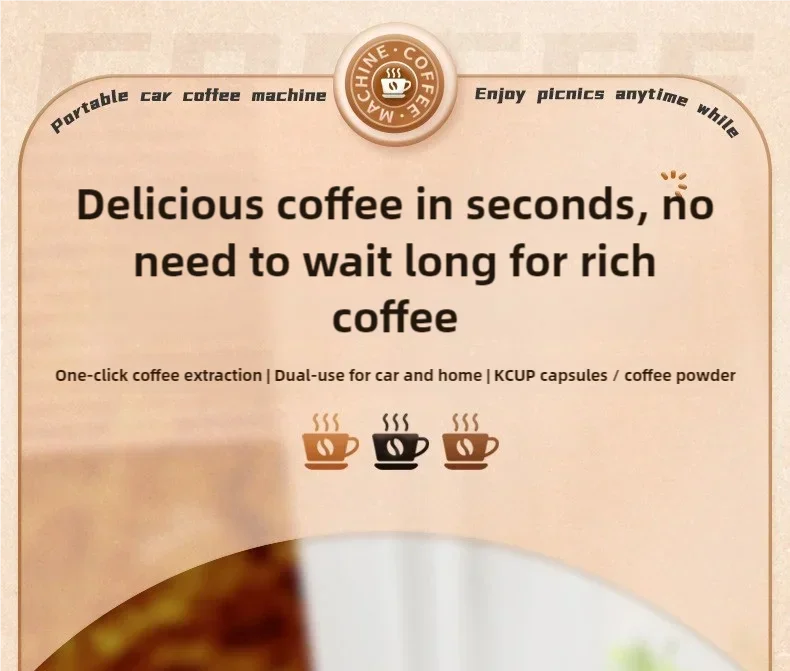 Coffee Maker Electric Capsule Grinding Coffee Brewer Portable Coffee Maker Suitable for Ground Coffee and Coffee Capsules