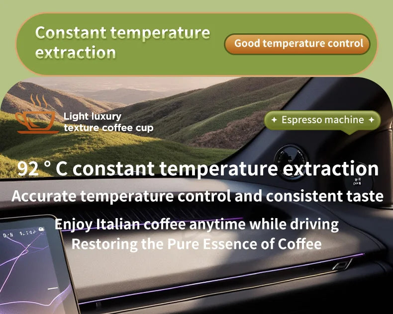 Wireless Electric Espresso Coffee Machine for Car & Home Camping Portable Coffee Maker 2-in-1 Capsule Powder Travel Coffee Maker