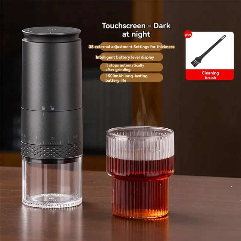 B82B-Electric Coffee Grinder Automatic Grinder Coffee Grinder Grinding Coffee Beans And Pressing Powder Home Use Portable