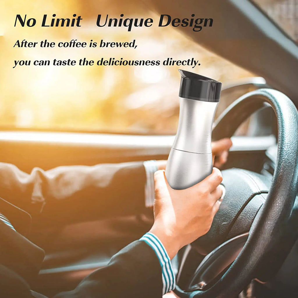 Portable Coffee Maker 12V/24V Compact Espresso Machine for Driving Office Home with LED Screen Display Fast Heating Heating