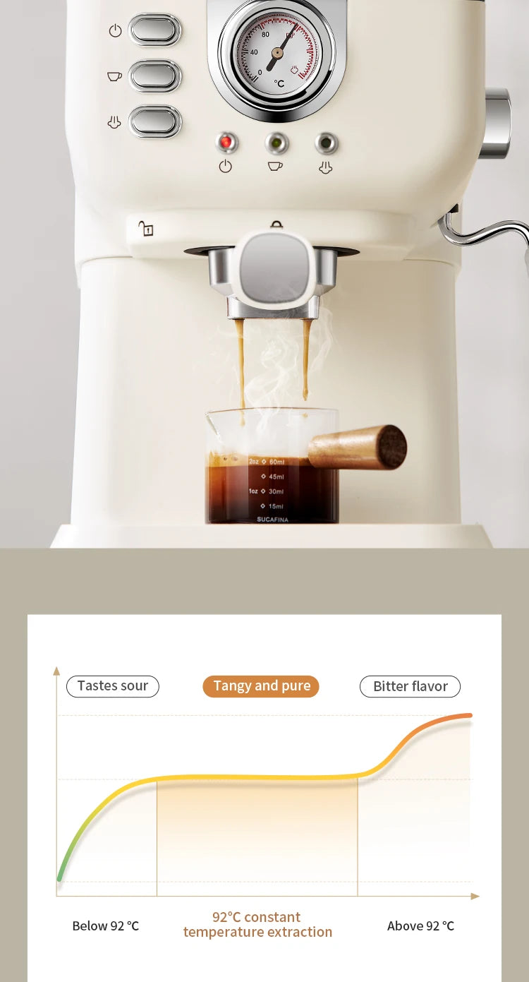 Electric Espresso Coffee Machine Cafetera Semi Automatic 20 Bar Coffee Maker 220V EU Automatic Milk Frother Cappuccino Hot Water