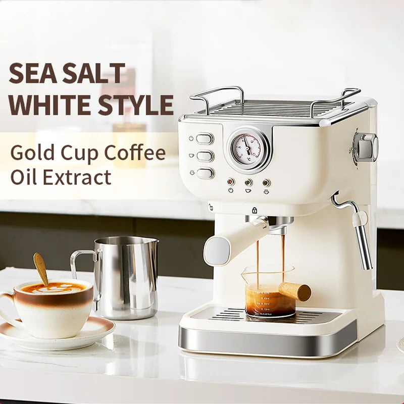 Electric Espresso Coffee Machine Cafetera Semi Automatic 20 Bar Coffee Maker 220V EU Automatic Milk Frother Cappuccino Hot Water