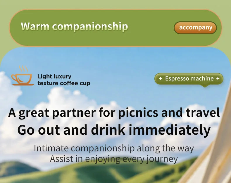 Wireless Electric Espresso Coffee Machine for Car & Home Camping Portable Coffee Maker 2-in-1 Capsule Powder Travel Coffee Maker