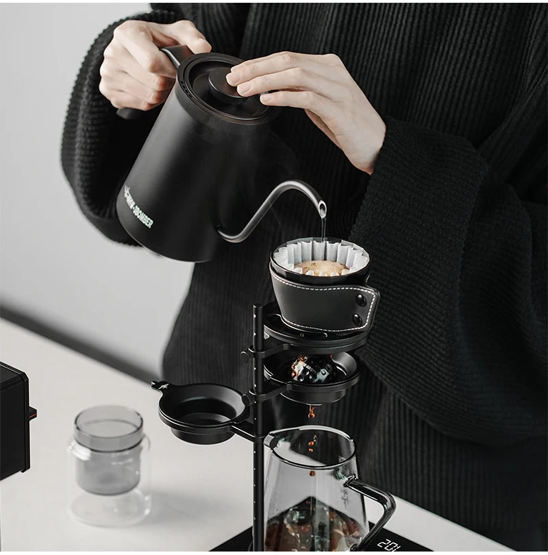 MHW-3BOMBER Pour Over Coffee Maker Set 500ml Glass Pour Over Coffee Dripper Filter Coffee Maker  Filter Paper Coffee Accessories