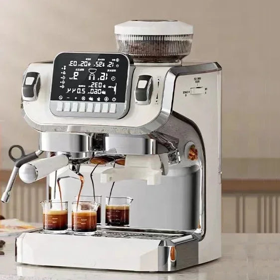 Barista Cappuccino Machine Professional Espresso Maker Espresso Machine With Grinder Milk Frother Steam Wand