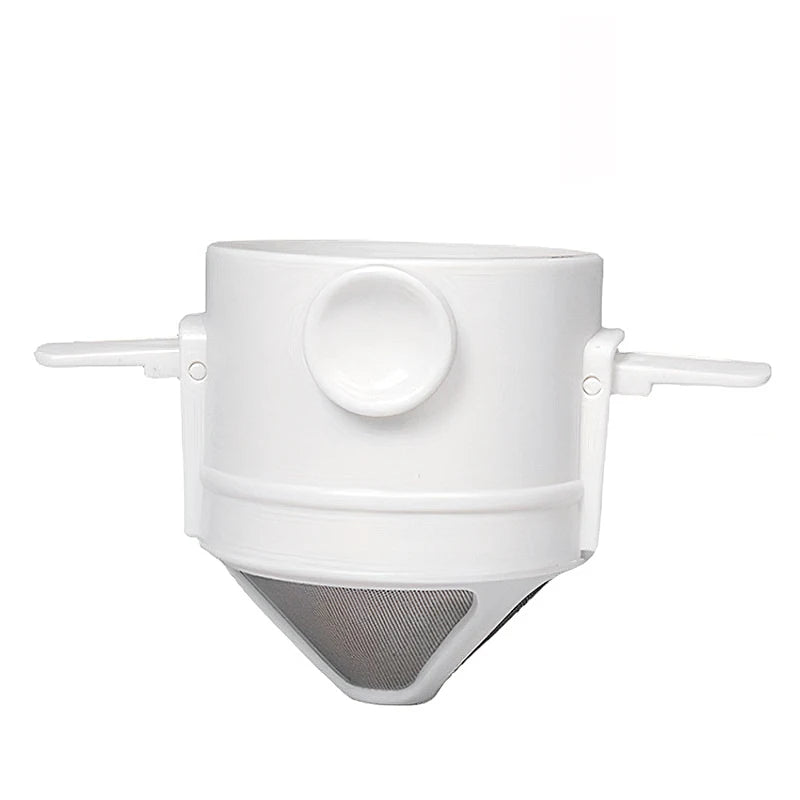 1/3pcs Folding Coffee Maker Filters Pour Over Dripper Set Stainless Steel Hand-Flush Funnel Cup with Ear Hook For Perfect Coffee