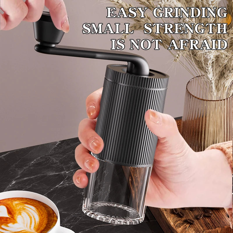 Portable coffee machine, hand cranked coffee grinder, mini adjustable grinder, home office, travel coffee powder making machine