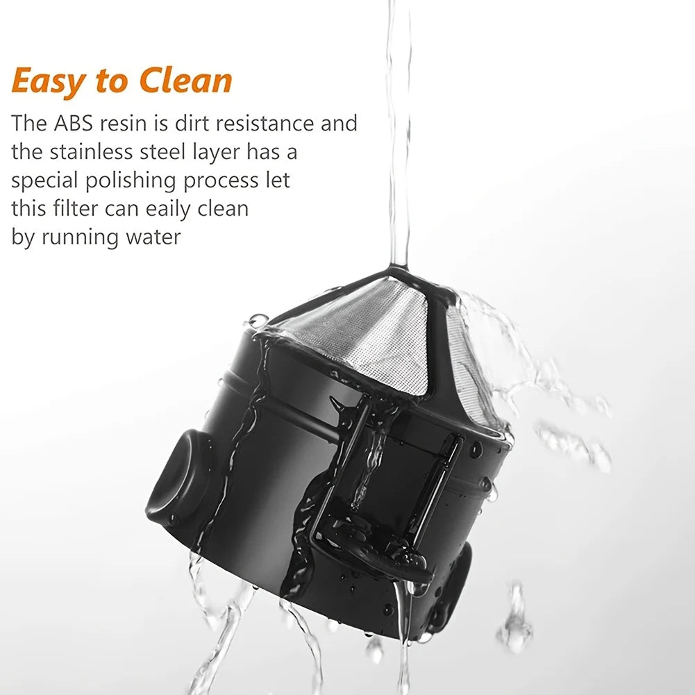 1/3pcs Folding Coffee Maker Filters Pour Over Dripper Set Stainless Steel Hand-Flush Funnel Cup with Ear Hook For Perfect Coffee