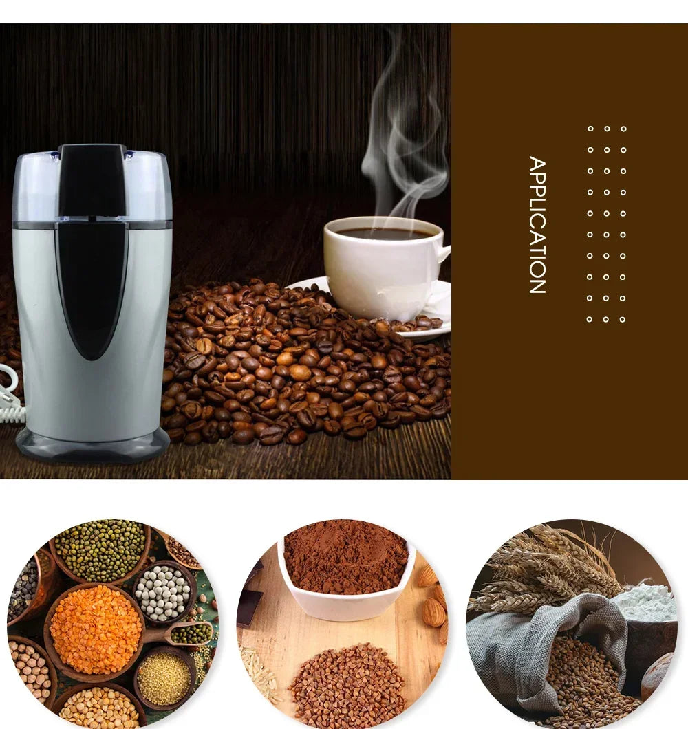 Electric Coffee Grinder Coffee Maker with coffee Beans Mill Herbs Nuts Moedor de Cafe 220v Home Appliances For Home