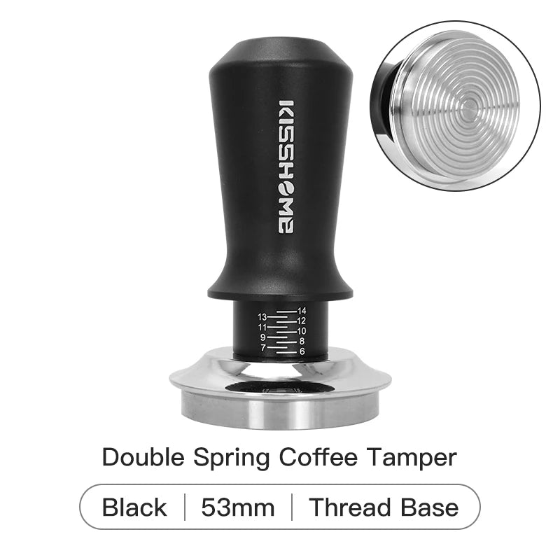 Coffee Tamper 30lb Constant Pressure Calibrated Double Spring 51mm 53mm 58mm Breville Espresso Maker Accsesories Barista Tools