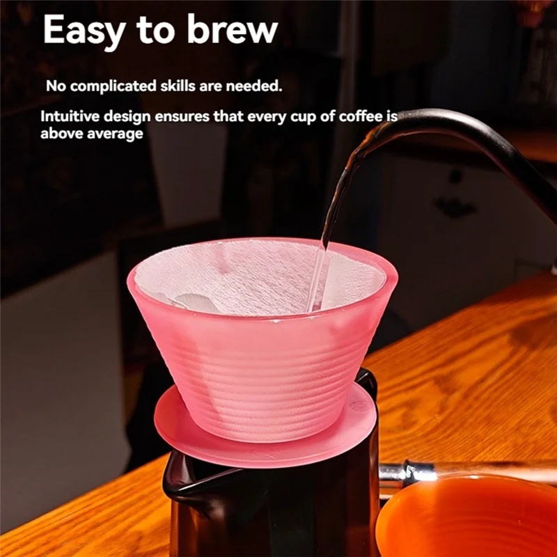 A74G-Pour Over Coffee Dripper Filters Cups Hand Pouring Slow Brewing Coffee Pour Over For Cafe Travel Home