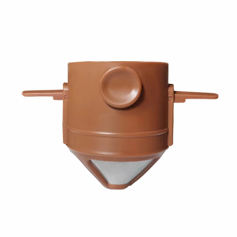 1/3pcs Folding Coffee Maker Filters Pour Over Dripper Set Stainless Steel Hand-Flush Funnel Cup with Ear Hook For Perfect Coffee