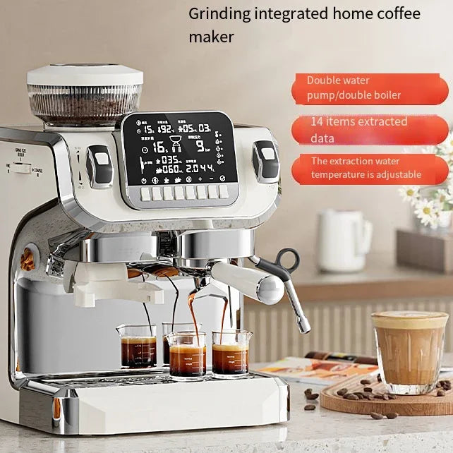 Barista Cappuccino Machine Professional Espresso Maker Espresso Machine With Grinder Milk Frother Steam Wand