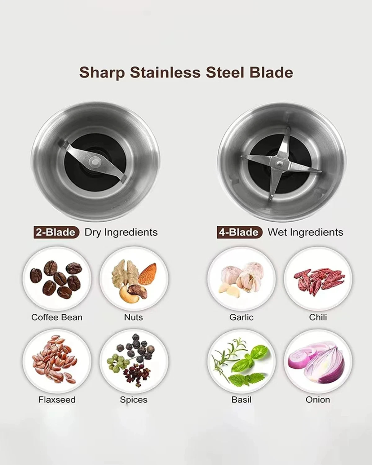 Coffee Grinder high-power Beans Grinder Machine  Detachable for cleaning household multifunctional Blender For Kitchen Cafe