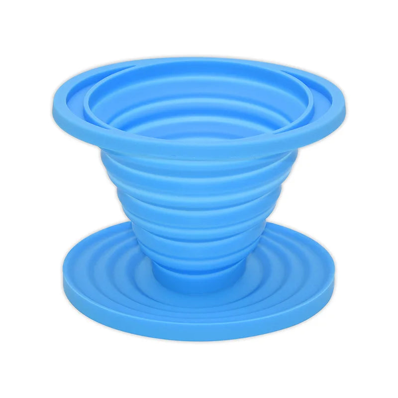 Collapsible Pour Over Coffee Dripper Food Grade Portable Camping Pour Over Coffee Maker Reusable Silicone Pour Coffee Filter