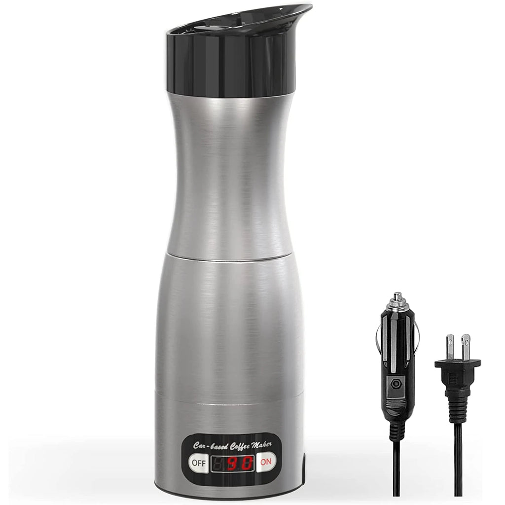 Portable Coffee Maker 12V/24V Compact Espresso Machine for Driving Office Home with LED Screen Display Fast Heating Heating