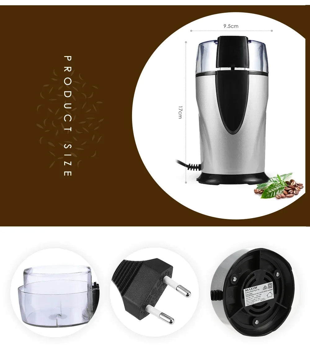 Electric Coffee Grinder Coffee Maker with coffee Beans Mill Herbs Nuts Moedor de Cafe 220v Home Appliances For Home