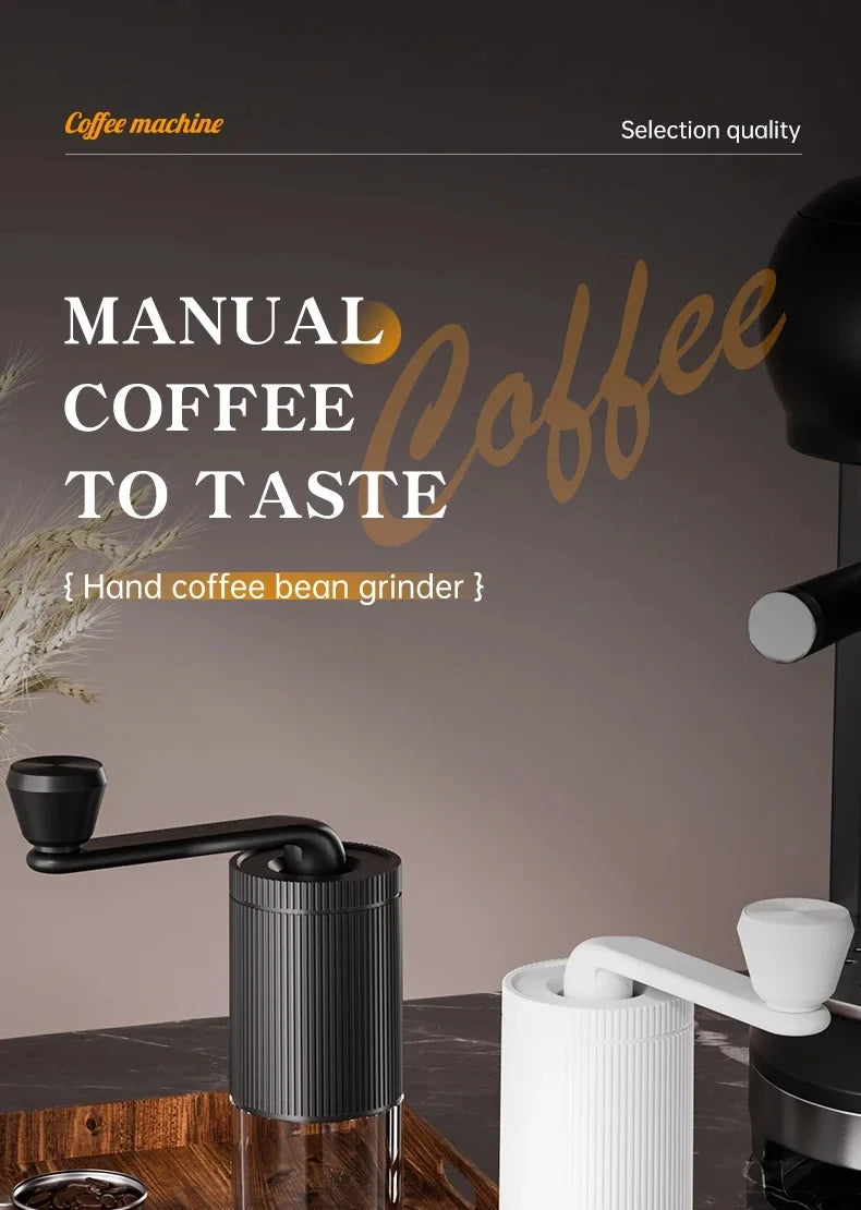 Portable coffee machine, hand cranked coffee grinder, mini adjustable grinder, home office, travel coffee powder making machine