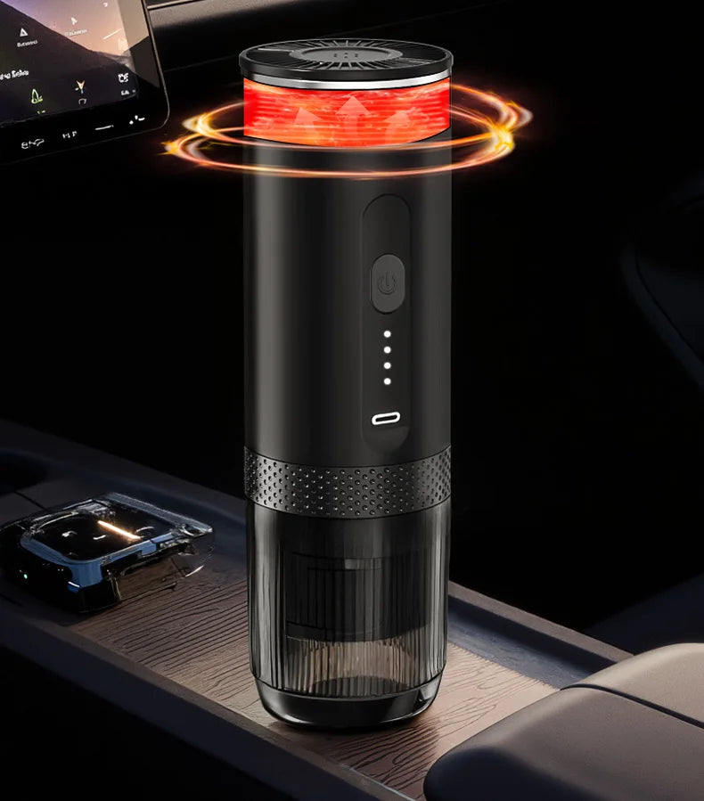 Wireless Electric Espresso Coffee Machine for Car & Home Camping Portable Coffee Maker 2-in-1 Capsule Powder Travel Coffee Maker