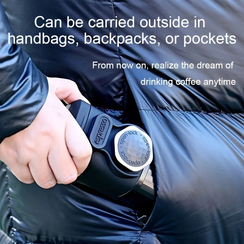 Espresso Coffee Maker - Portable, Manual, No Electricity Needed, Compact & Lightweight, Ideal for Travel, Car, Desk, Home Use