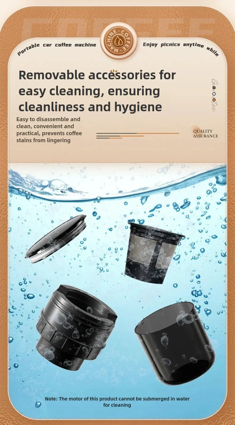 Coffee Maker Electric Capsule Grinding Coffee Brewer Portable Coffee Maker Suitable for Ground Coffee and Coffee Capsules