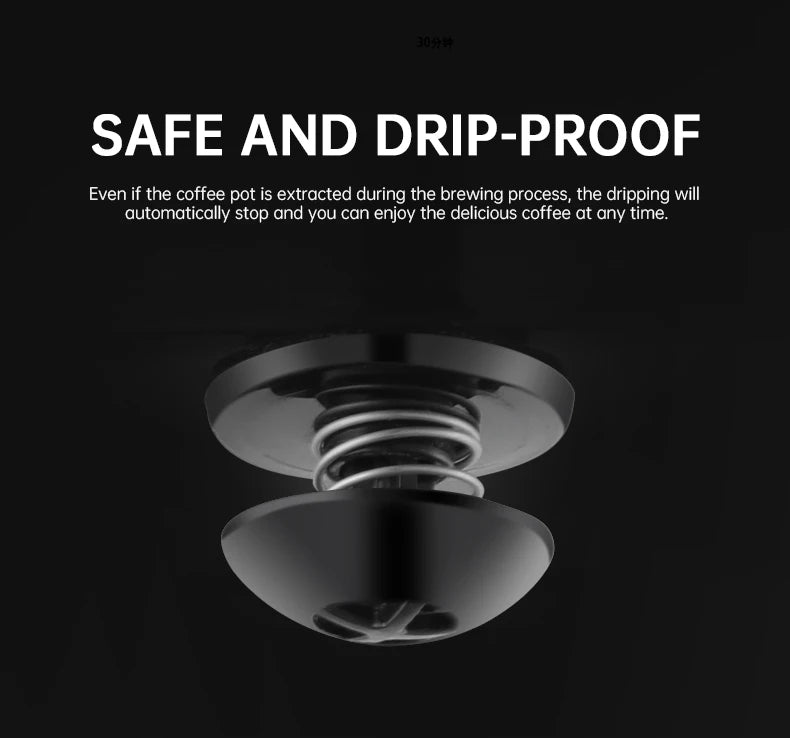 Fully automatic American coffee machine，Coffee beans or powder can be used，Electric grinding drip coffee machine 2-in-1