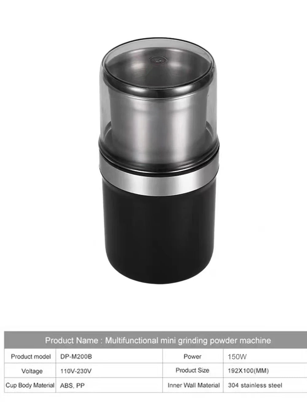 Coffee Grinder high-power Beans Grinder Machine  Detachable for cleaning household multifunctional Blender For Kitchen Cafe