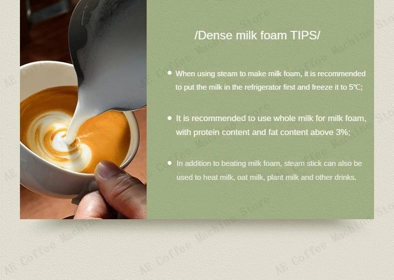 Home Espresso Machine for Beginners Semi-automatic Espresso Machine Small Extraction Coffee Machine Steam Milk Frother Latté