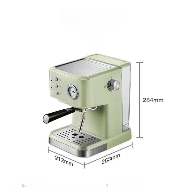 Home Espresso Machine for Beginners Semi-automatic Espresso Machine Small Extraction Coffee Machine Steam Milk Frother Latté