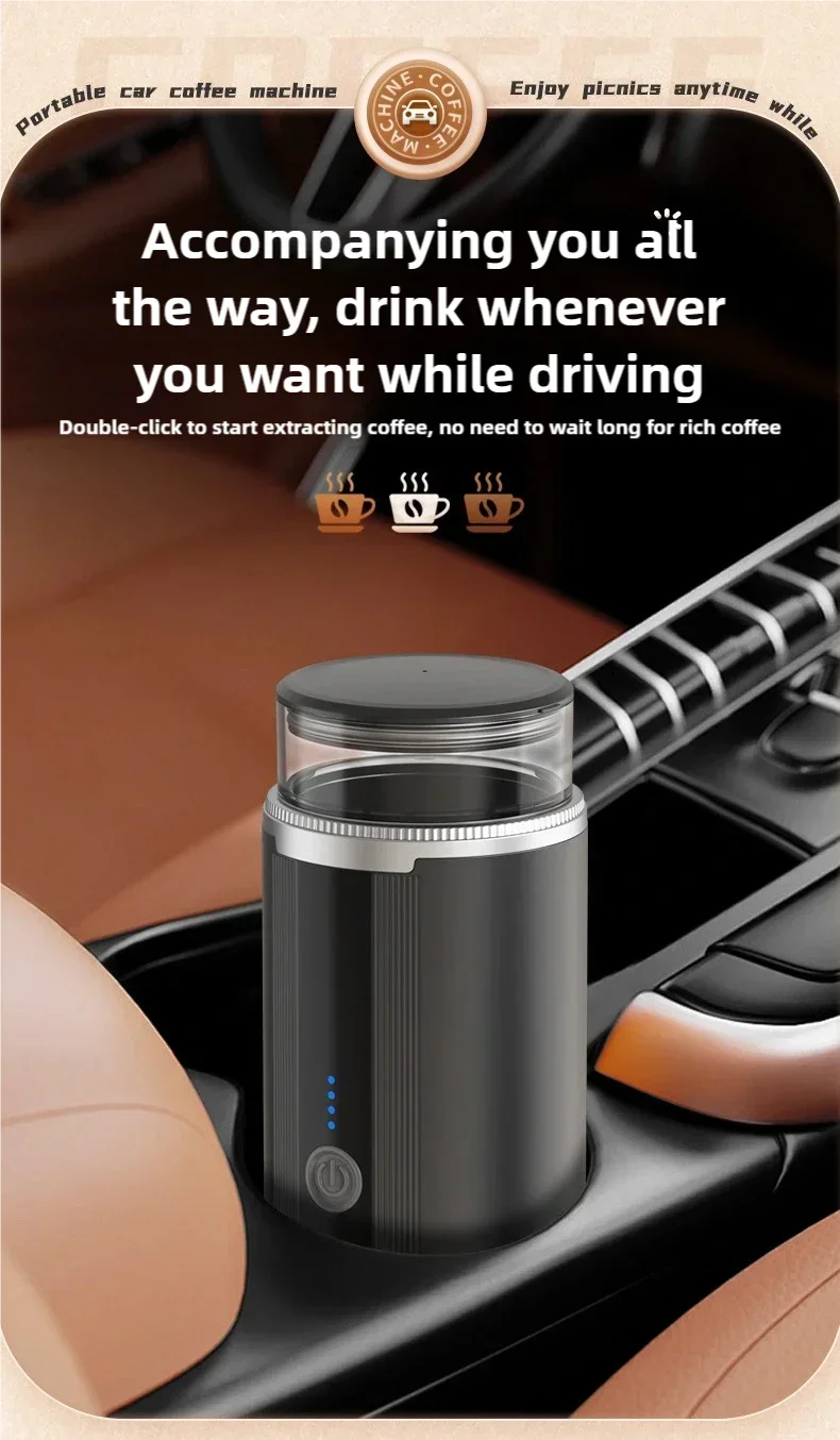 Coffee Maker Electric Capsule Grinding Coffee Brewer Portable Coffee Maker Suitable for Ground Coffee and Coffee Capsules