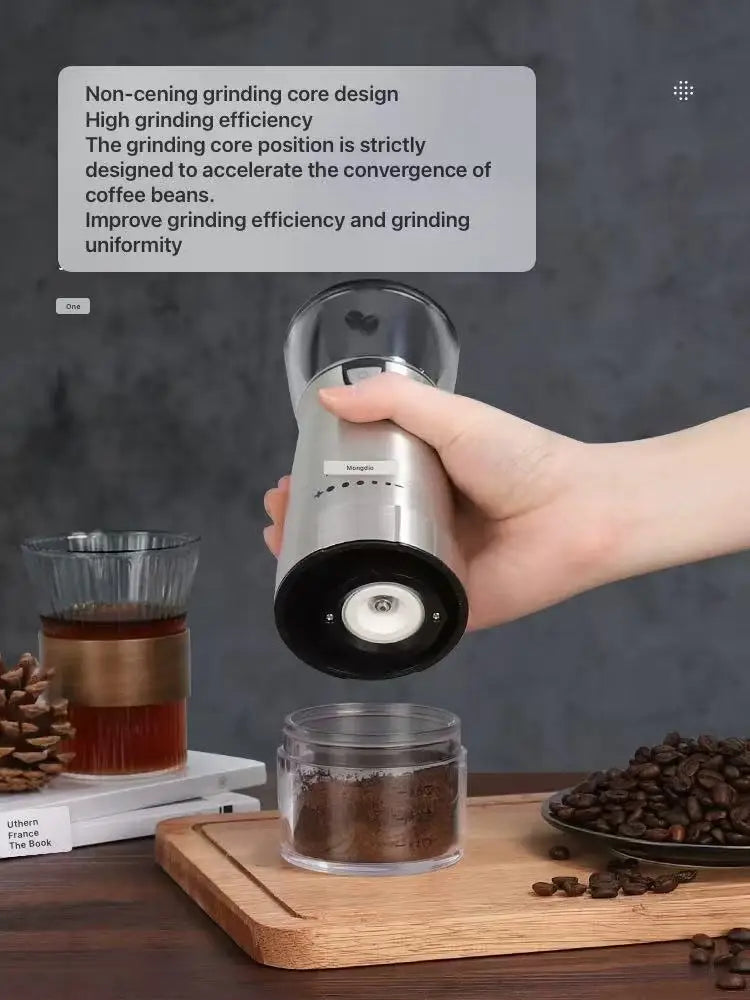 Electric grinder, coffee grinder, household small portable automatic coffee grinder, manual grinder