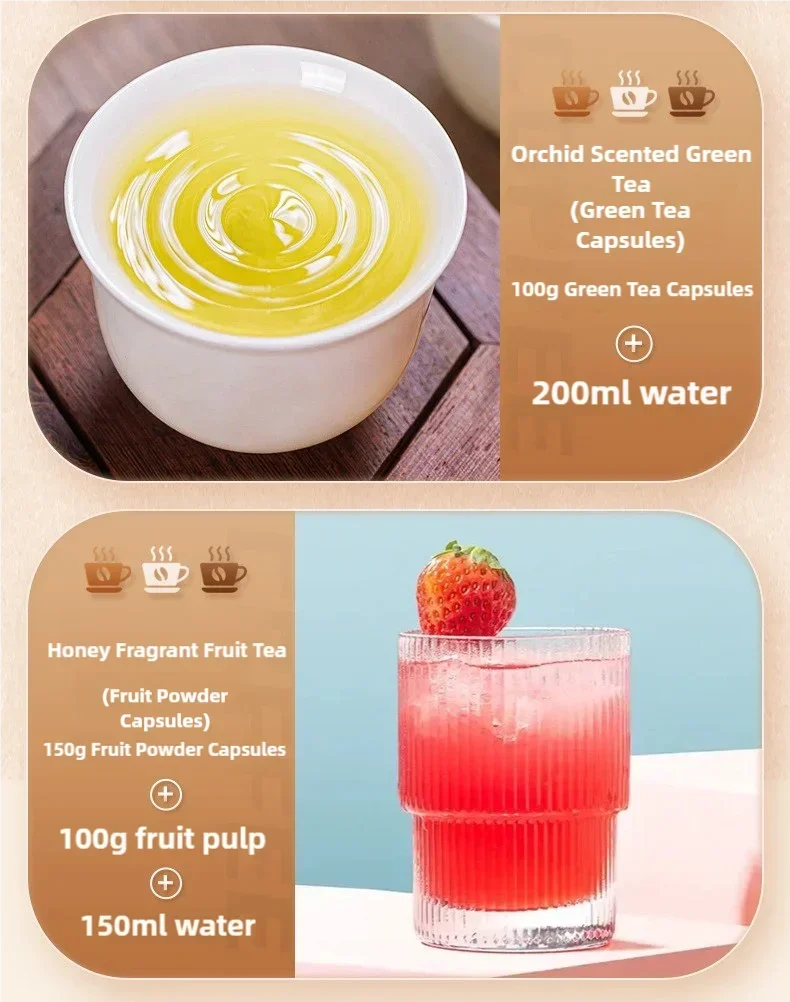 Coffee Maker Electric Capsule Grinding Coffee Brewer Portable Coffee Maker Suitable for Ground Coffee and Coffee Capsules