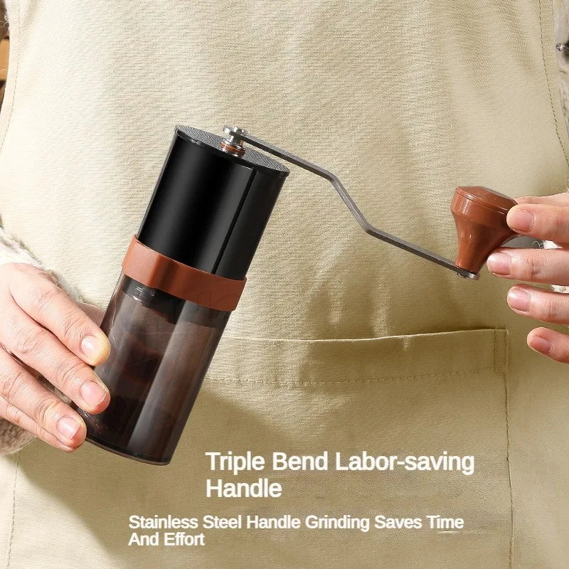 Manual Coffee Grinder CoffeeBean Grinding Ceramic Grinding Core Professional Double Bearing Adjustable Hand Crank Coffee Grinder